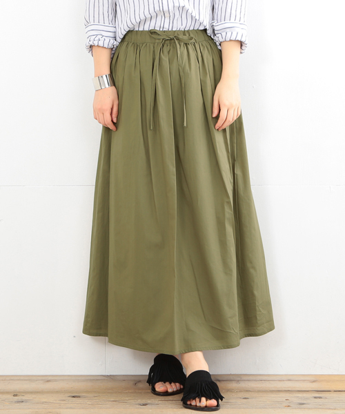 B:MING by BEAMS(ビーミングバイビームス)の「【InRed6月号掲載】【VERY5月号掲載】ビーミング by ビームス / ギャザーマキシスカート 16SS(スカート・レディース・ホワイト/オリーブ/ネイビー/その他・ONE SIZE)」の5枚目の写真