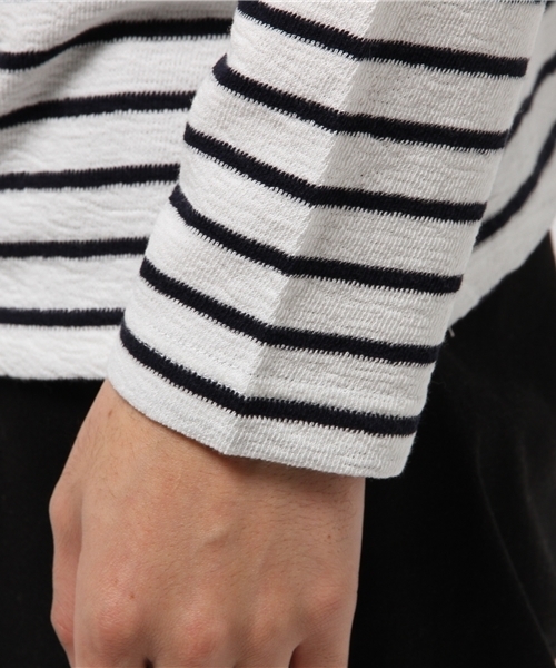 rovtski（ロフトスキー）の「SK INLAYMOCK NECK BDR LST（Tシャツ/カットソー・メンズ・ホワイト×ネイビー/ホワイト×グレー/ネイビー・LARGE/MEDIUM/X-LARGE）」の6枚目の写真