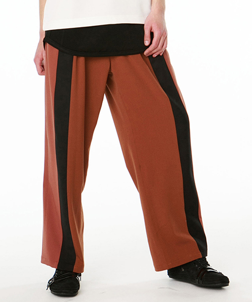 SHAREEF(シャリーフ)の「SWITCHING WIDE PANTS(その他パンツ・メンズ・オレンジ/ブラック/グレー・3/2/1)」の3枚目の写真