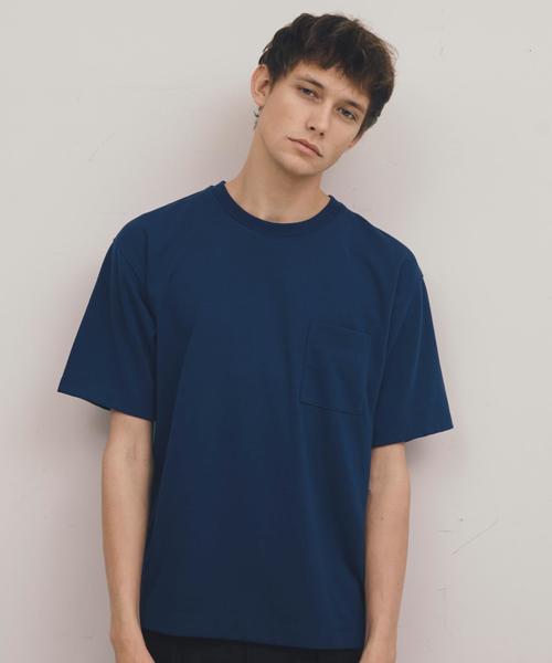 MONKEY TIME（モンキータイム）の「＜monkey time＞ TC/PONTI 1POC 5SL CN/Tシャツ ◆（Tシャツ/カットソー・メンズ・ホワイト/ブラック/ベージュ/オリーブ/ネイビー/ライトピンク/シャーベット/ライトブルー・MEDIUM/X-LARGE/SMALL/LARGE）」の6枚目の写真