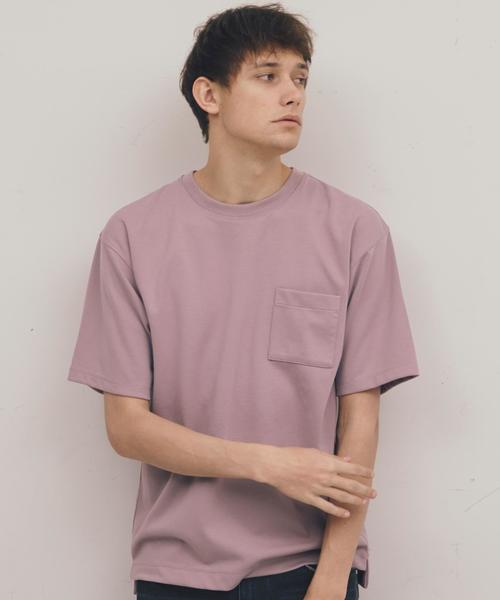 MONKEY TIME（モンキータイム）の「＜monkey time＞ TC/PONTI 1POC 5SL CN/Tシャツ ◆（Tシャツ/カットソー・メンズ・ホワイト/ブラック/ベージュ/オリーブ/ネイビー/ライトピンク/シャーベット/ライトブルー・MEDIUM/X-LARGE/SMALL/LARGE）」の7枚目の写真