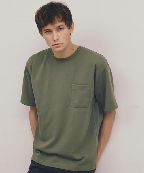 MONKEY TIME（モンキータイム）の「＜monkey time＞ TC/PONTI 1POC 5SL CN/Tシャツ ◆（Tシャツ/カットソー・メンズ・ホワイト/ブラック/ベージュ/オリーブ/ネイビー/ライトピンク/シャーベット/ライトブルー・MEDIUM/X-LARGE/SMALL/LARGE）」の17枚目の写真