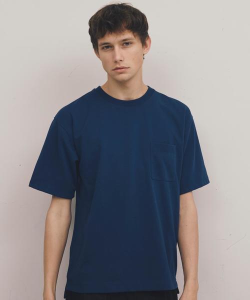 MONKEY TIME（モンキータイム）の「＜monkey time＞ TC/PONTI 1POC 5SL CN/Tシャツ ◆（Tシャツ/カットソー・メンズ・ホワイト/ブラック/ベージュ/オリーブ/ネイビー/ライトピンク/シャーベット/ライトブルー・MEDIUM/X-LARGE/SMALL/LARGE）」の18枚目の写真