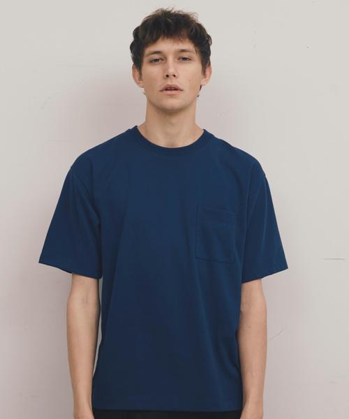 MONKEY TIME（モンキータイム）の「＜monkey time＞ TC/PONTI 1POC 5SL CN/Tシャツ ◆（Tシャツ/カットソー・メンズ・ホワイト/ブラック/ベージュ/オリーブ/ネイビー/ライトピンク/シャーベット/ライトブルー・MEDIUM/X-LARGE/SMALL/LARGE）」の19枚目の写真