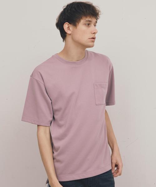 MONKEY TIME（モンキータイム）の「＜monkey time＞ TC/PONTI 1POC 5SL CN/Tシャツ ◆（Tシャツ/カットソー・メンズ・ホワイト/ブラック/ベージュ/オリーブ/ネイビー/ライトピンク/シャーベット/ライトブルー・MEDIUM/X-LARGE/SMALL/LARGE）」の20枚目の写真