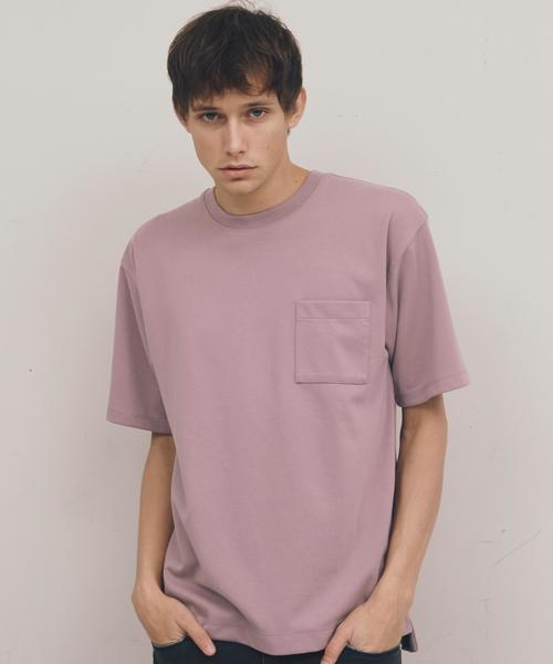 MONKEY TIME（モンキータイム）の「＜monkey time＞ TC/PONTI 1POC 5SL CN/Tシャツ ◆（Tシャツ/カットソー・メンズ・ホワイト/ブラック/ベージュ/オリーブ/ネイビー/ライトピンク/シャーベット/ライトブルー・MEDIUM/X-LARGE/SMALL/LARGE）」の21枚目の写真