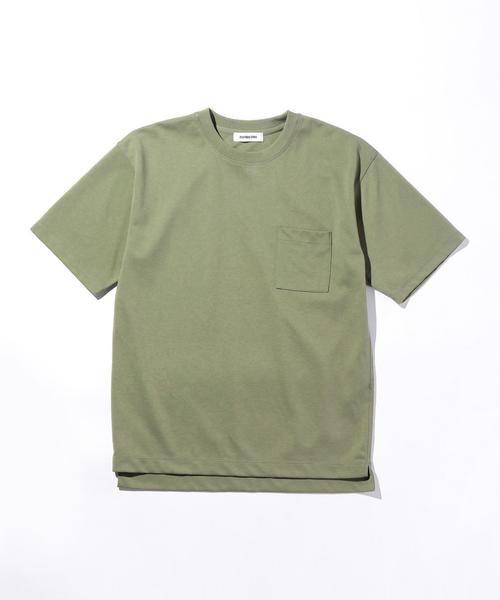 MONKEY TIME（モンキータイム）の「＜monkey time＞ TC/PONTI 1POC 5SL CN/Tシャツ ◆（Tシャツ/カットソー・メンズ・ホワイト/ブラック/ベージュ/オリーブ/ネイビー/ライトピンク/シャーベット/ライトブルー・MEDIUM/X-LARGE/SMALL/LARGE）」の9枚目の写真