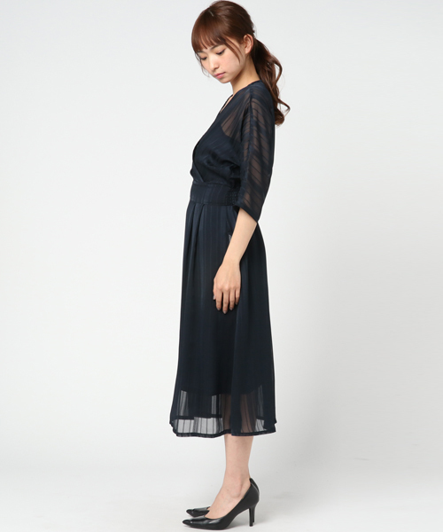 Khaju（カージュ）の「Khaju:カシュクールワンピース（ワンピース・レディース・レッド/ネイビー・ONE SIZE）」の4枚目の写真