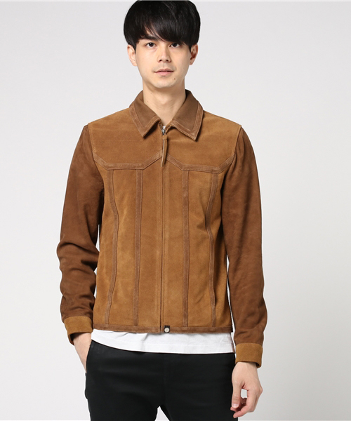 Pretty Green(プリティーグリーン)の「DENESCROFT スウェード ジップアップブルゾン(ブルゾン・メンズ・タン・3/2/4/1)」の2枚目の写真