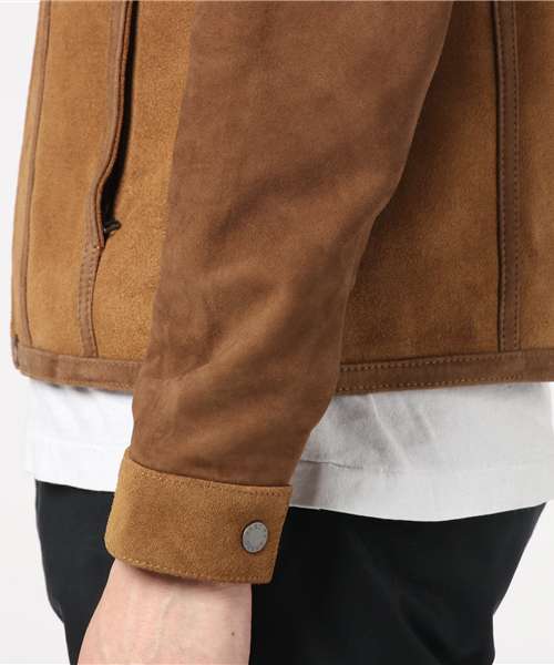 Pretty Green(プリティーグリーン)の「DENESCROFT スウェード ジップアップブルゾン(ブルゾン・メンズ・タン・3/2/4/1)」の6枚目の写真