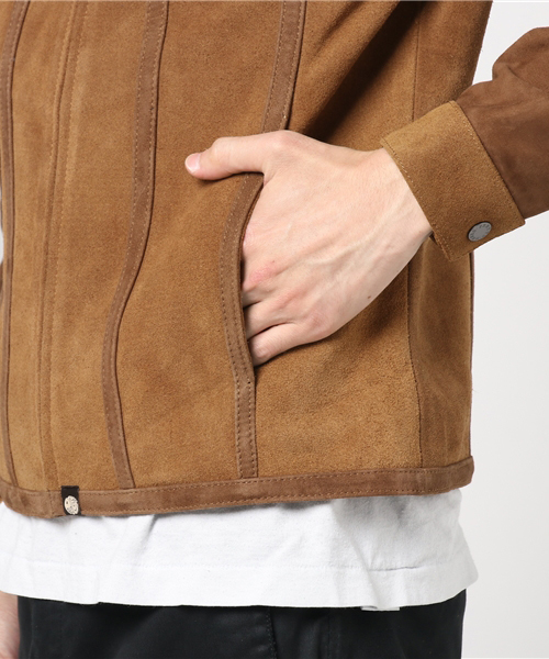 Pretty Green(プリティーグリーン)の「DENESCROFT スウェード ジップアップブルゾン(ブルゾン・メンズ・タン・3/2/4/1)」の7枚目の写真