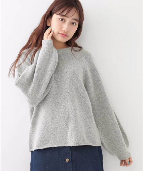 Earth Music Ecology アースミュージックアンドエコロジー の パフスリーブニットプルオーバー ニット セーター Wear