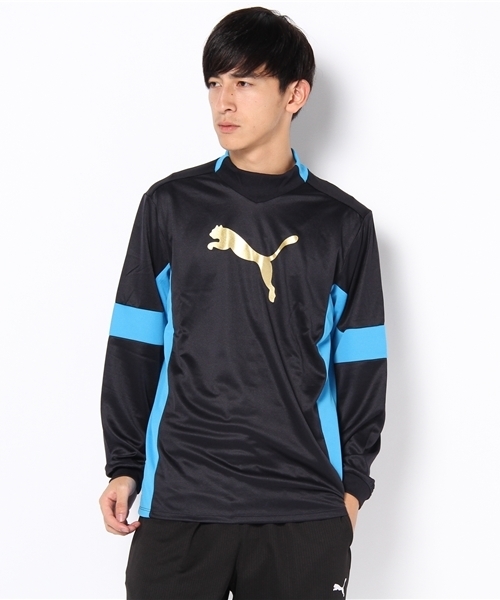 PUMA(プーマ)の「ハイネック 長袖 プラクティスシャツ - Football Foundation(Tシャツ/カットソー・メンズ・ブラック×レッド/ネイビー/レッド/ホワイト×ブラック・LARGE/MEDIUM/O/SMALL/XO)」の3枚目の写真