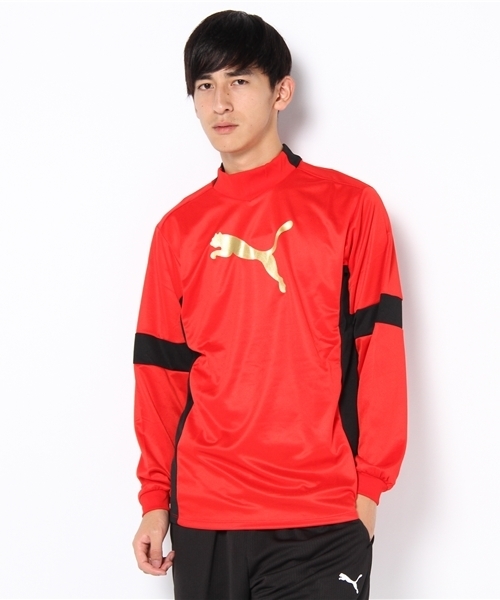 PUMA(プーマ)の「ハイネック 長袖 プラクティスシャツ - Football Foundation(Tシャツ/カットソー・メンズ・ブラック×レッド/ネイビー/レッド/ホワイト×ブラック・LARGE/MEDIUM/O/SMALL/XO)」の4枚目の写真