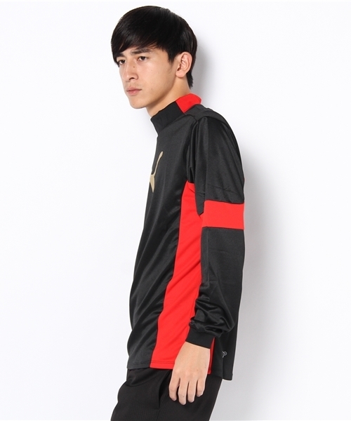 PUMA(プーマ)の「ハイネック 長袖 プラクティスシャツ - Football Foundation(Tシャツ/カットソー・メンズ・ブラック×レッド/ネイビー/レッド/ホワイト×ブラック・LARGE/MEDIUM/O/SMALL/XO)」の5枚目の写真