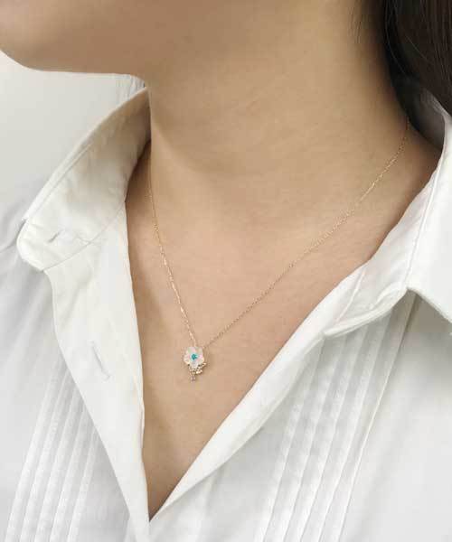 お求めやすく価格改定 ネックレス 誕生花ジュエリー アクセサリー 12月クリスマスローズ ネックレス ネックレス Take Up テイクアップ のファッション ネックレス