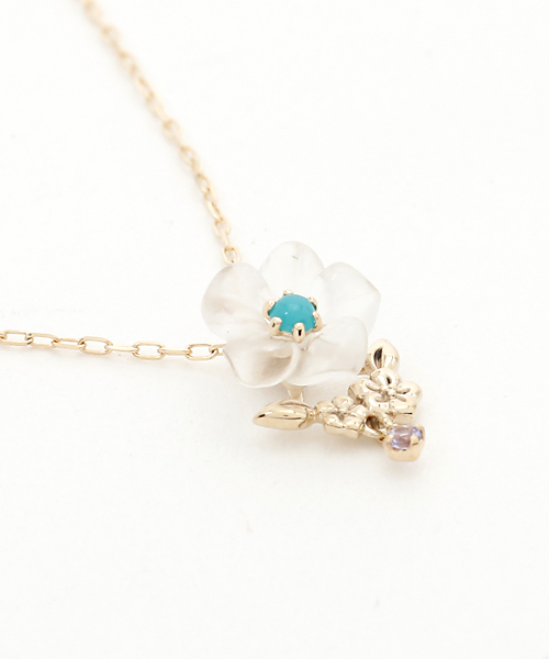 上品 ネックレス 誕生花ジュエリー アクセサリー 12月クリスマスローズ ネックレス ネックレス Take Up テイクアップ のファッション ネックレス