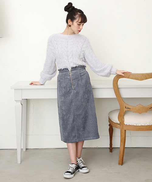 one after another NICE CLAUP（ワンアフターアナザーナイスクラップ）の「スタイルアップスカート（スカート・レディース・ブラック系その他/グレー/ベージュ/レッド/チェック・FREE）」の18枚目の写真