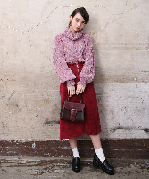 one after another NICE CLAUP（ワンアフターアナザーナイスクラップ）の「スタイルアップスカート（スカート・レディース・ブラック系その他/グレー/ベージュ/レッド/チェック・FREE）」の8枚目の写真