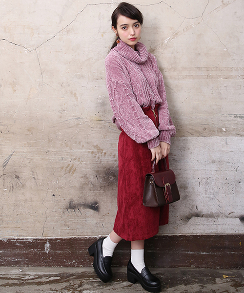 one after another NICE CLAUP（ワンアフターアナザーナイスクラップ）の「スタイルアップスカート（スカート・レディース・ブラック系その他/グレー/ベージュ/レッド/チェック・FREE）」の10枚目の写真