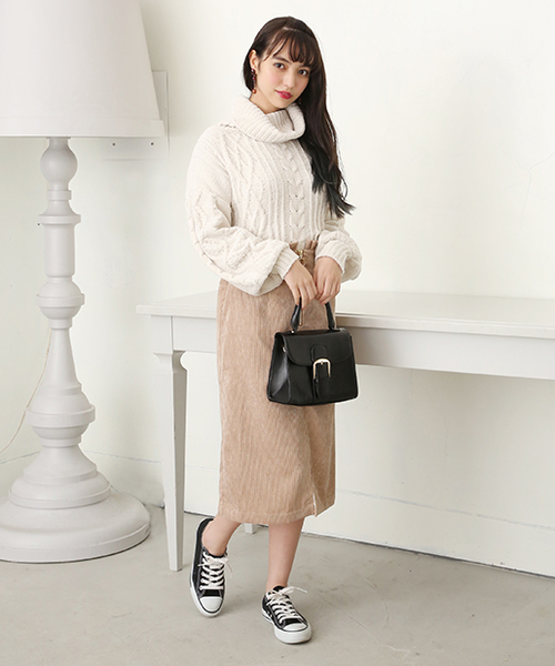 one after another NICE CLAUP（ワンアフターアナザーナイスクラップ）の「スタイルアップスカート（スカート・レディース・ブラック系その他/グレー/ベージュ/レッド/チェック・FREE）」の13枚目の写真