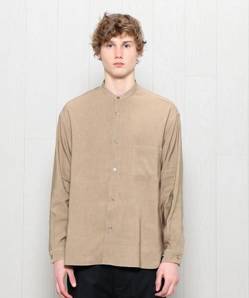 H　BEAUTY&YOUTH UNITED ARROWS（エイチビューティーアンドユースユナイテッドアローズ）の「＜H＞BAND COLLAR VOLUME SHIRT/シャツ（シャツ/ブラウス・メンズ・ホワイト/モカ・LARGE/MEDIUM/SMALL）」の8枚目の写真