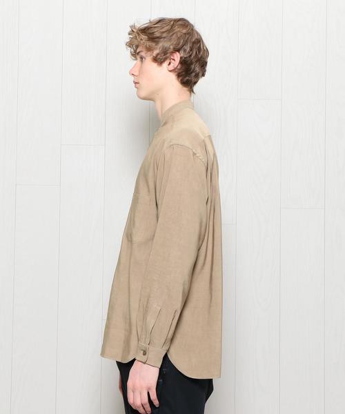 H　BEAUTY&YOUTH UNITED ARROWS（エイチビューティーアンドユースユナイテッドアローズ）の「＜H＞BAND COLLAR VOLUME SHIRT/シャツ（シャツ/ブラウス・メンズ・ホワイト/モカ・LARGE/MEDIUM/SMALL）」の7枚目の写真