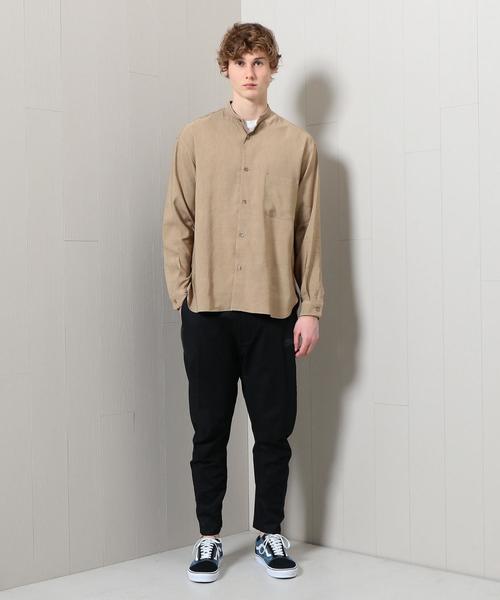 H　BEAUTY&YOUTH UNITED ARROWS（エイチビューティーアンドユースユナイテッドアローズ）の「＜H＞BAND COLLAR VOLUME SHIRT/シャツ（シャツ/ブラウス・メンズ・ホワイト/モカ・LARGE/MEDIUM/SMALL）」の12枚目の写真
