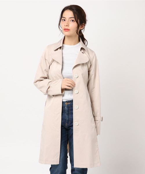 BLUE LABEL CRESTBRIDGE(ブルーレーベルクレストブリッジ)の「ドレッシーギャバジン ドレスコート(トレンチコート・レディース・ダークネイビー/ベージュ/ベージュ系その他・36/38)」の2枚目の写真