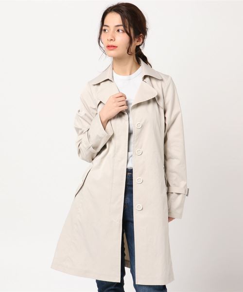 BLUE LABEL CRESTBRIDGE(ブルーレーベルクレストブリッジ)の「ドレッシーギャバジン ドレスコート(トレンチコート・レディース・ダークネイビー/ベージュ/ベージュ系その他・36/38)」の3枚目の写真
