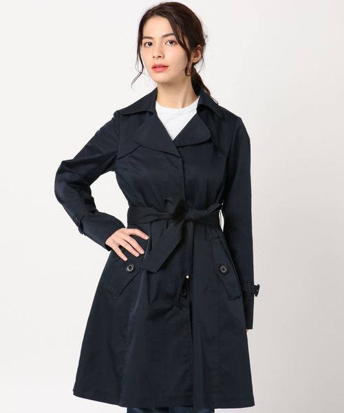 BLUE LABEL CRESTBRIDGE(ブルーレーベルクレストブリッジ)の「ドレッシーギャバジン ドレスコート(トレンチコート・レディース・ダークネイビー/ベージュ/ベージュ系その他・36/38)」の1枚目の写真