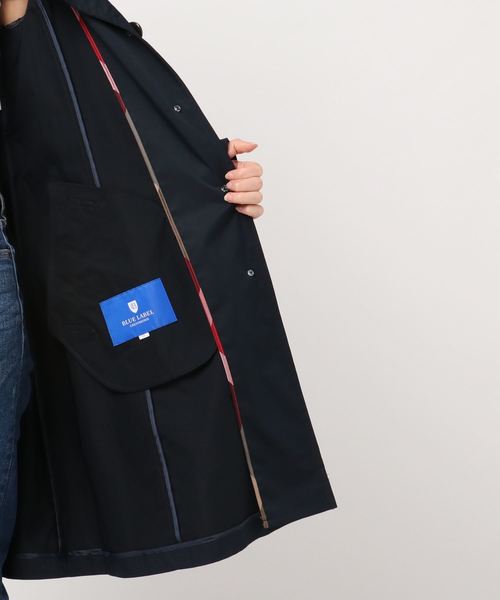 BLUE LABEL CRESTBRIDGE(ブルーレーベルクレストブリッジ)の「ドレッシーギャバジン ドレスコート(トレンチコート・レディース・ダークネイビー/ベージュ/ベージュ系その他・36/38)」の6枚目の写真