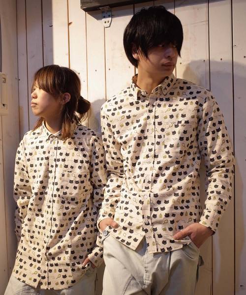 rovtski（ロフトスキー）の「rovtski ブルネコ旅シロクマ総柄シャツ（シャツ/ブラウス・メンズ・キナリ/ブラック系その他/ホワイト系その他/ホワイト系その他2/ピンク/ブルー/イエロー/ミント/ピンク系その他/ブラック・MEDIUM/LARGE）」の11枚目の写真