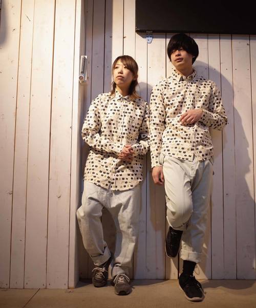 rovtski（ロフトスキー）の「rovtski ブルネコ旅シロクマ総柄シャツ（シャツ/ブラウス・メンズ・キナリ/ブラック系その他/ホワイト系その他/ホワイト系その他2/ピンク/ブルー/イエロー/ミント/ピンク系その他/ブラック・MEDIUM/LARGE）」の12枚目の写真