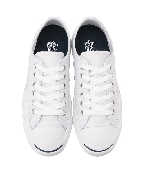 CONVERSE(コンバース)の「CONVERSE レザー ジャックパーセル(スニーカー・レディース・ホワイト・22.5/24.5/23/24/23.5)」の1枚目の写真