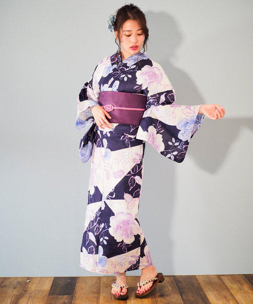 shopnikoniko（ショップニコニコ）の「雑誌掲載　セブンティーン掲載　一人でも着れる浴衣3点セット浴衣作り帯下駄（浴衣・レディース・その他/その他1/その他2/その他3/その他4/その他5/その他6/G/H/E/C/D/A/B/F・フリー）」の8枚目の写真