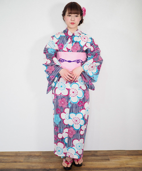 shopnikoniko（ショップニコニコ）の「雑誌掲載　セブンティーン掲載　一人でも着れる浴衣3点セット浴衣作り帯下駄（浴衣・レディース・その他/その他1/その他2/その他3/その他4/その他5/その他6/G/H/E/C/D/A/B/F・フリー）」の9枚目の写真