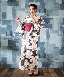 shopnikoniko | 雑誌掲載 セブンティーン掲載 一人でも着れる浴衣3点セット浴衣作り帯下駄(浴衣)