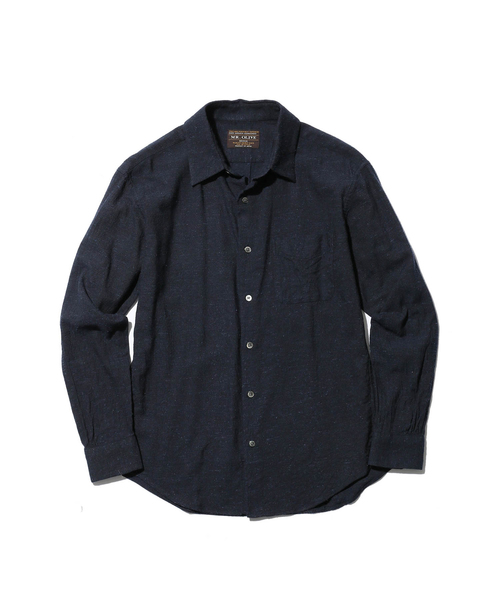 MR.OLIVE(ミスターオリーブ)の「SILK NEP CHAMBRAY / NO CREST LEGULAR COLLAR SHIRT(シャツ/ブラウス・メンズ・ベージュ/ネイビー/オフホワイト・SMALL/MEDIUM/LARGE)」の6枚目の写真