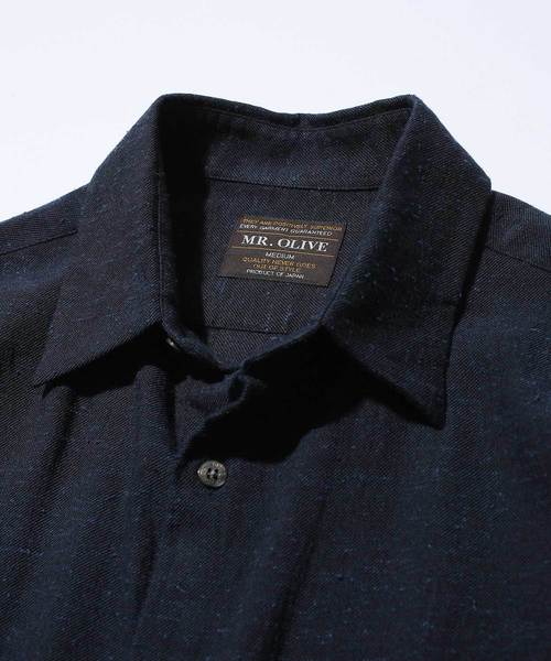 MR.OLIVE(ミスターオリーブ)の「SILK NEP CHAMBRAY / NO CREST LEGULAR COLLAR SHIRT(シャツ/ブラウス・メンズ・ベージュ/ネイビー/オフホワイト・SMALL/MEDIUM/LARGE)」の8枚目の写真