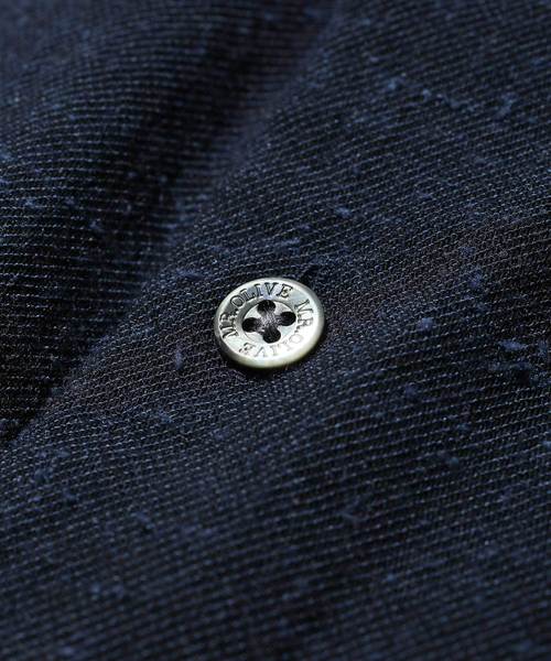 MR.OLIVE(ミスターオリーブ)の「SILK NEP CHAMBRAY / NO CREST LEGULAR COLLAR SHIRT(シャツ/ブラウス・メンズ・ベージュ/ネイビー/オフホワイト・SMALL/MEDIUM/LARGE)」の10枚目の写真