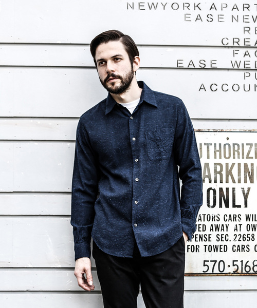 MR.OLIVE(ミスターオリーブ)の「SILK NEP CHAMBRAY / NO CREST LEGULAR COLLAR SHIRT(シャツ/ブラウス・メンズ・ベージュ/ネイビー/オフホワイト・SMALL/MEDIUM/LARGE)」の15枚目の写真