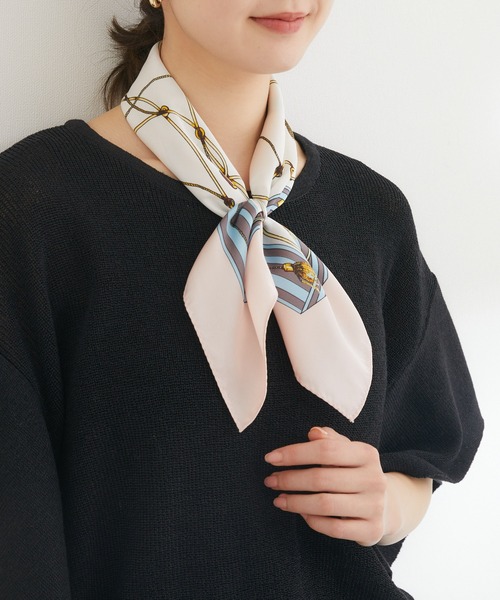 KATHARINE ROSS(キャサリンロス)の「【KATHARINE ROSS】タッセル柄ミニスカーフ WEB限定(バンダナ/スカーフ・レディース・グリーン/ネイビー/ピンク・ONE SIZE)」の12枚目の写真