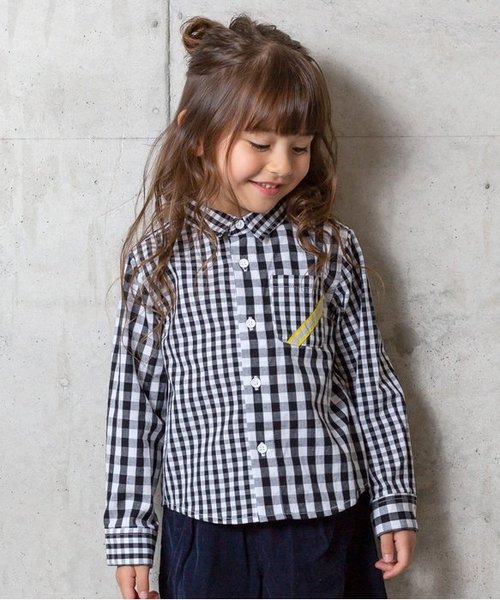 BREEZE（ブリーズ）の「ネット限定 3色3柄長袖シャツ（シャツ/ブラウス・キッズ・チェック/ドット/オフホワイト・80/90/95/100/110/120/130/140）」の3枚目の写真