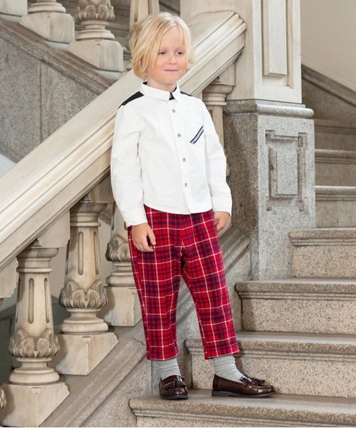 BREEZE（ブリーズ）の「ネット限定 3色3柄長袖シャツ（シャツ/ブラウス・キッズ・チェック/ドット/オフホワイト・80/90/95/100/110/120/130/140）」の8枚目の写真