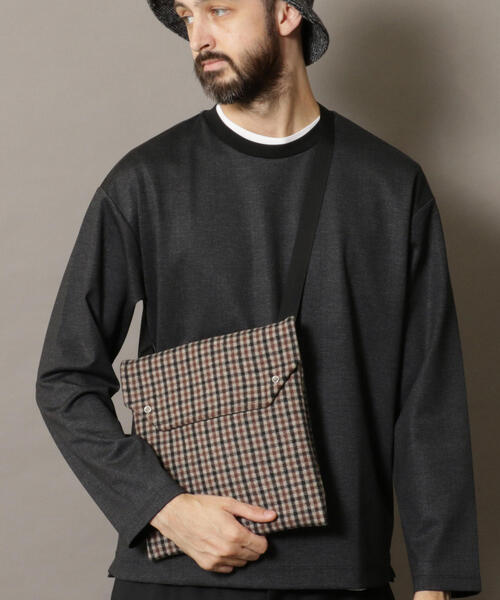 BEAUTY&YOUTH UNITED ARROWS（ビューティーアンドユースユナイテッドアローズ）の「BY チェック ショルダーバッグ ◆（ショルダーバッグ・メンズ・ブラック/ダークブラウン/ブラウン・FREE）」の3枚目の写真