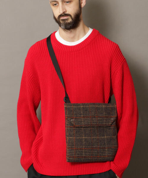 BEAUTY&YOUTH UNITED ARROWS（ビューティーアンドユースユナイテッドアローズ）の「BY チェック ショルダーバッグ ◆（ショルダーバッグ・メンズ・ブラック/ダークブラウン/ブラウン・FREE）」の4枚目の写真