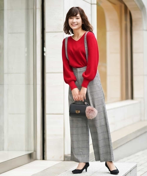 a.v.v（アーヴェヴェ）の「パフスリーブニット[WEB限定サイズ]（ニット/セーター・レディース・ブラック/グレー/パープル/イエロー/ライトピンク/レッド/ピンク/アイボリー/ライトグリーン・40/38/34/36/42）」の10枚目の写真