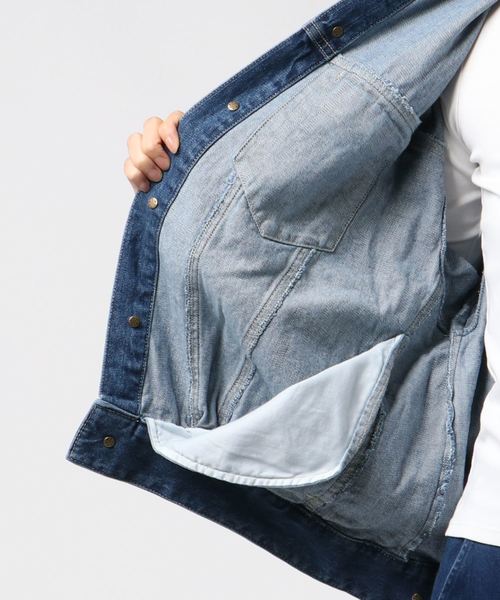 WEGO（ウィゴー）の「WEGO/デイリーボリュームタックGジャン（デニムジャケット・レディース・インディゴブルー・FREE）」の3枚目の写真