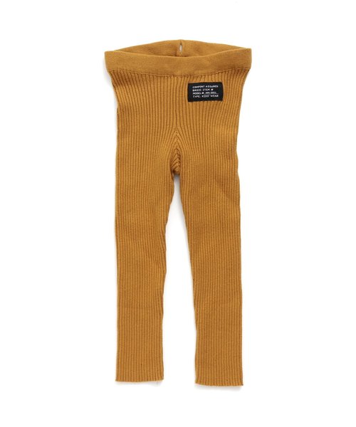 apres les cours（アプレレクール）の「リブニットレギンス 10分丈（レギンス/スパッツ・キッズ・アイボリー/ブラック/その他/マスタード・90/120/80/100/130/110/140）」の3枚目の写真